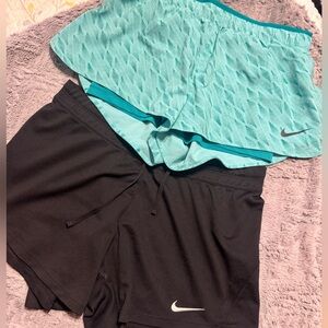 Nike Teal and Black Athletic Shorts bundle size M